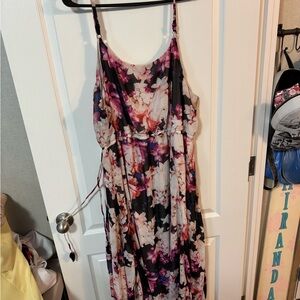 Lane Bryant Floral Maxi Dress - Pink and Black